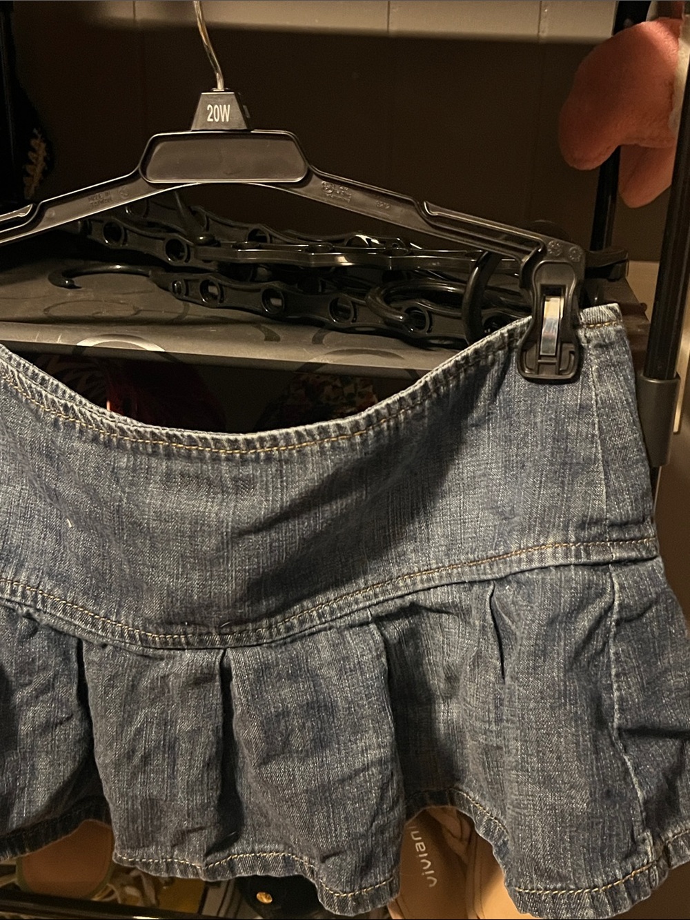 refuge Denim Ruffle Mini Skirt - Blue - Picture 3 of 3